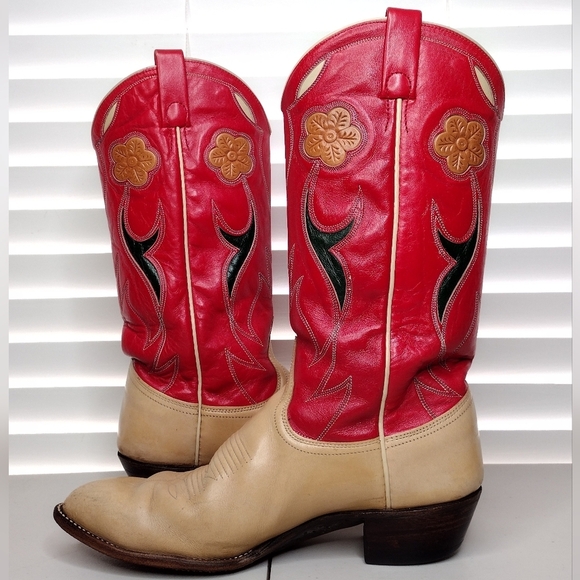 Ralph Lauren Selene Rare Vintage Leather Rodeo Cowgirl Western Heeled Boots Sz 9 - Picture 7 of 16